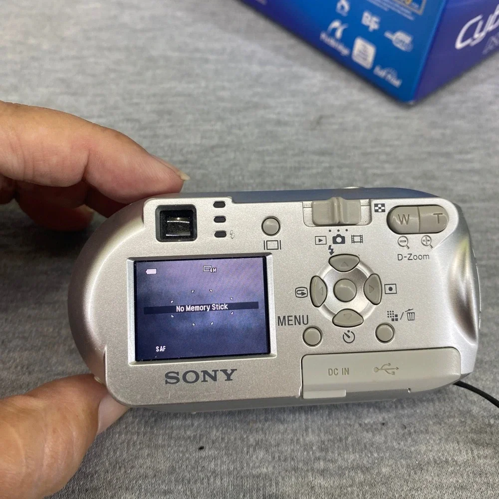 Sony Cyber-shot DSC-P41 Digital Camera Silver 4.1MP Vintage Y2K Bundle Tested